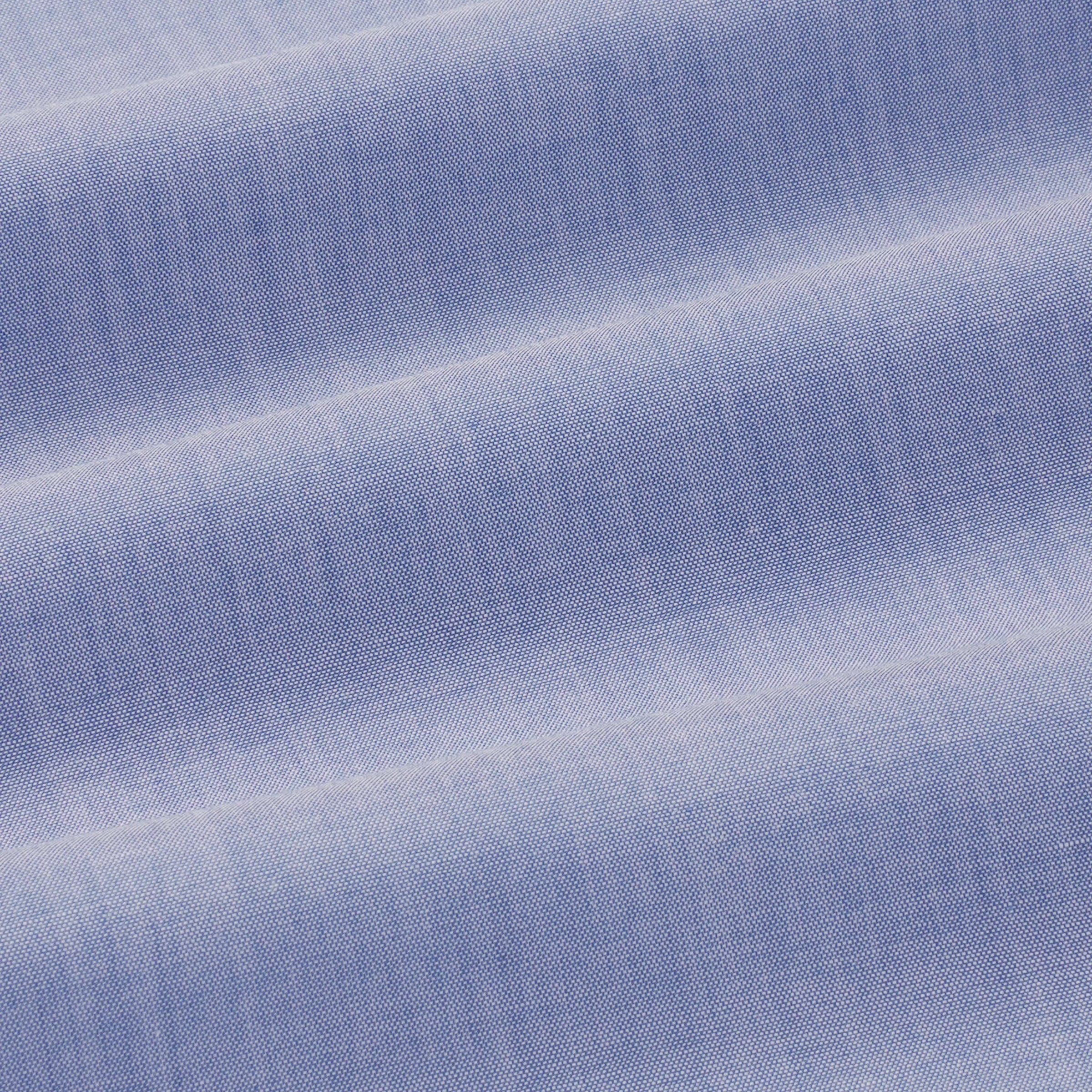 Pale Blue & Grey Tailored Fit Cotton Mussoletta Formal Shirt