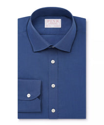 Teal & Blue Tailored Fit Cotton Mussoletta Formal Shirt