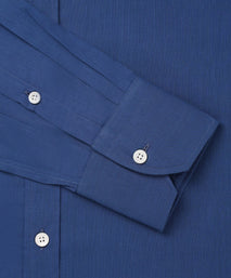 Teal & Blue Tailored Fit Cotton Mussoletta Formal Shirt