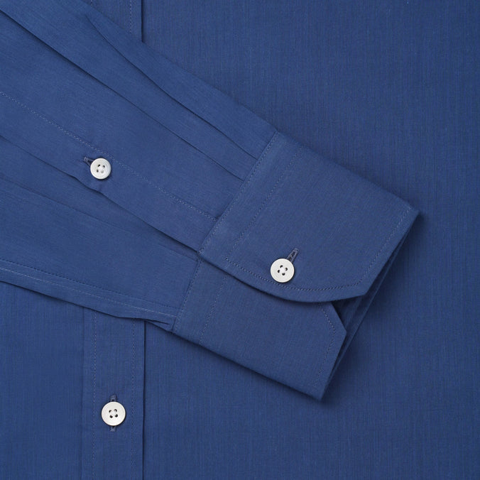 Teal & Blue Tailored Fit Cotton Mussoletta Formal Shirt