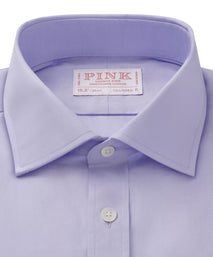 Lilac Tailored Fit Cotton Poplin Formal Shirt
