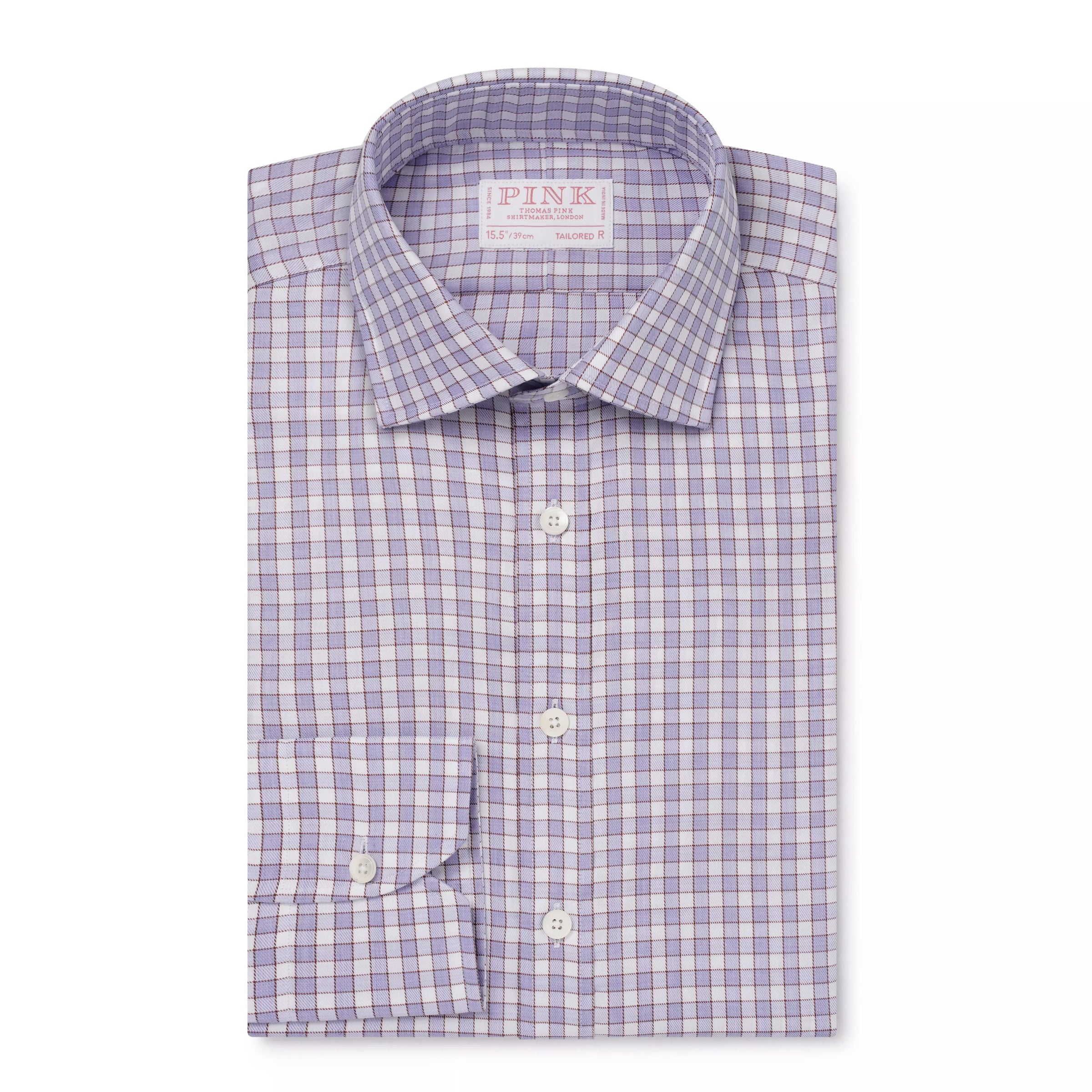 White & Multi Tailored Fit Multi Track Stripe Formal Shirt