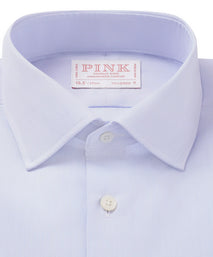 Blue & White Tailored Fit Hairline Stripe Formal Shirt