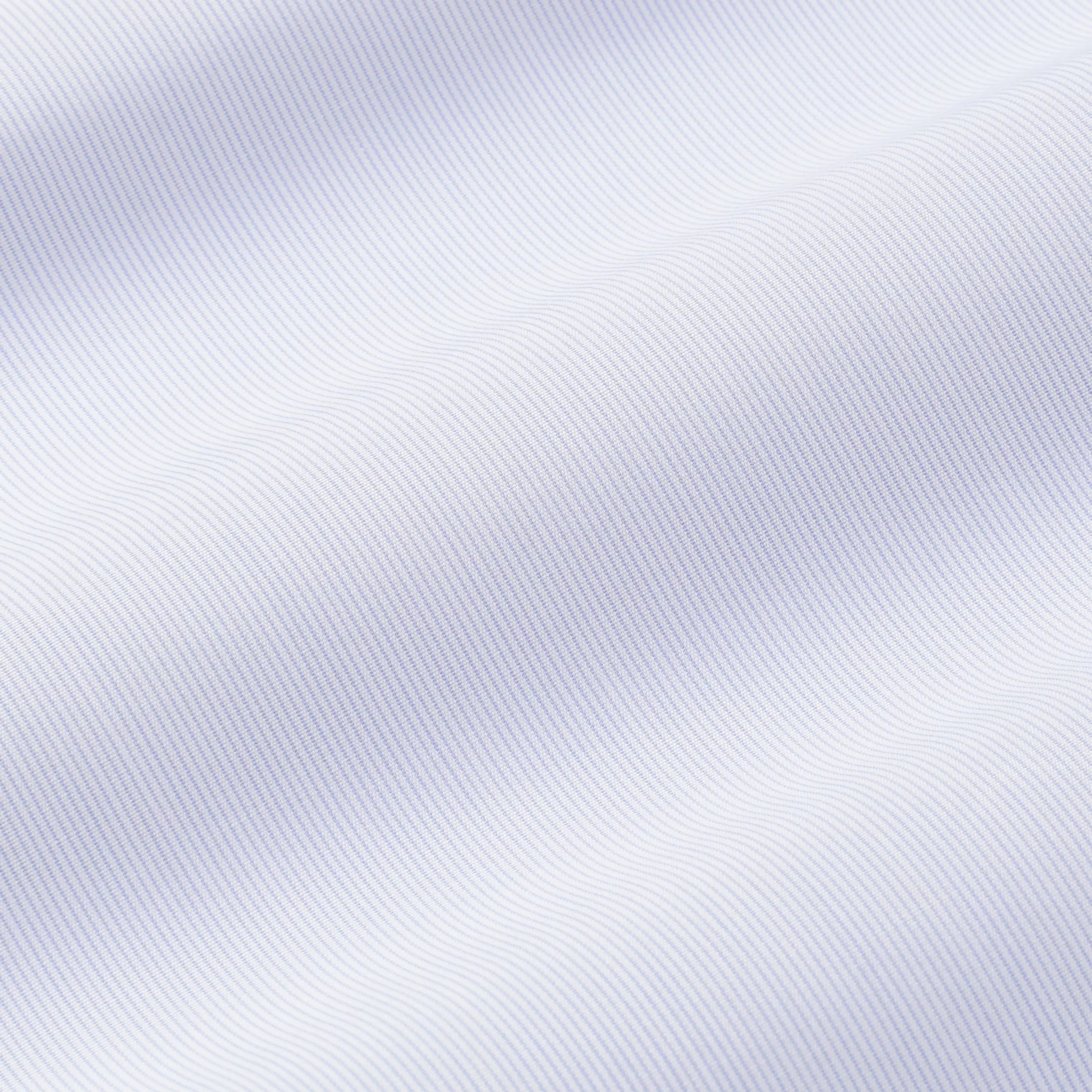 Blue & White Tailored Fit Hairline Stripe Formal Shirt