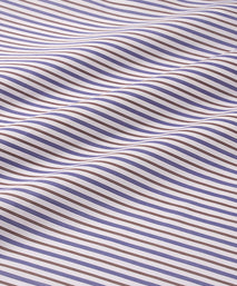 White & Brown Tailored Fit Regent Stripe Formal Shirt
