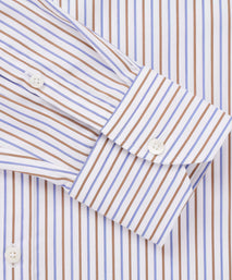 White & Multi Tailored Fit Regent Stripe Formal Shirt