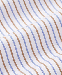 White & Multi Tailored Fit Regent Stripe Formal Shirt