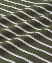 Green & White Classic Fit Double Cuff Downing Multi Stripe Formal Shirt