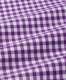 Purple & White Classic Fit Gingham Check Formal Shirt