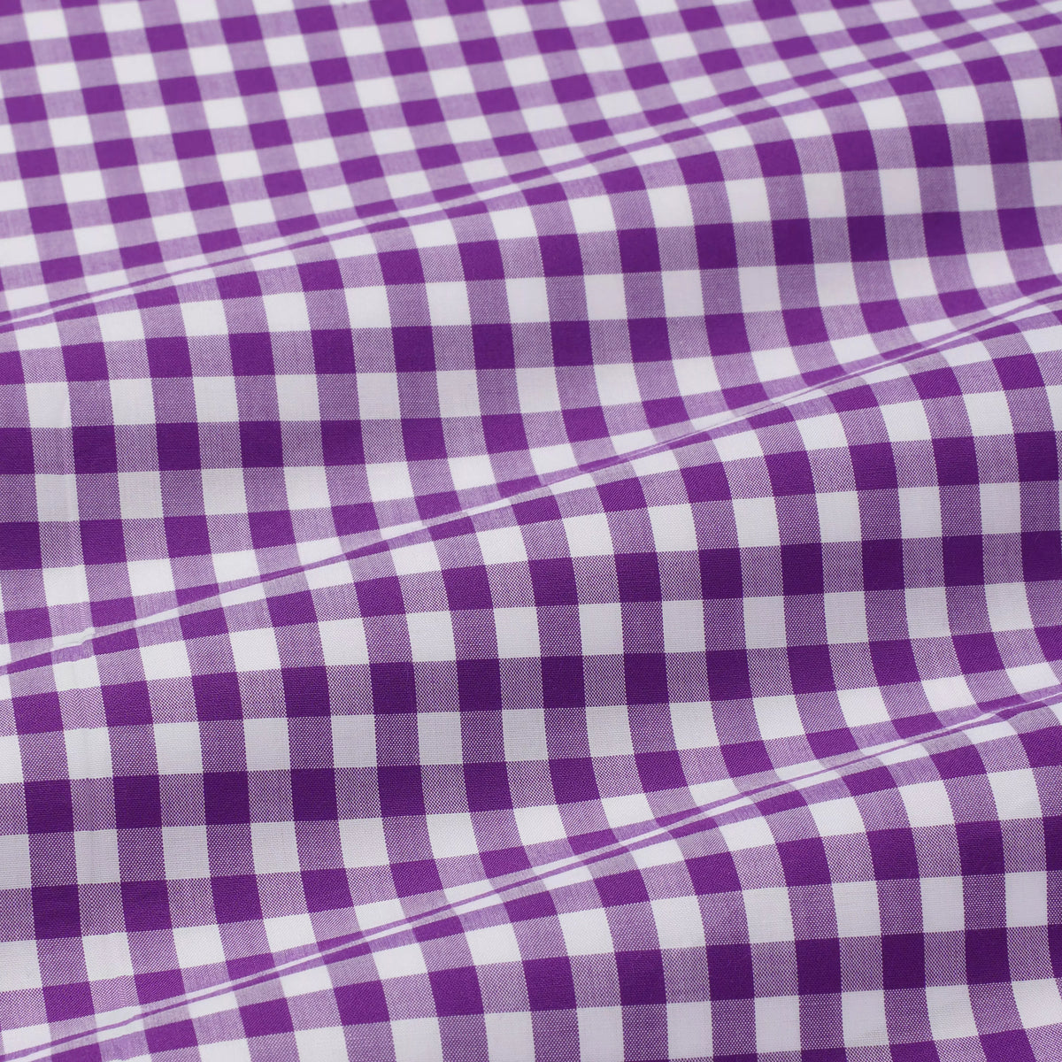 Purple & White Classic Fit Gingham Check Formal Shirt