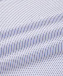 Blue & White Tailored Fit Panama Medium Stripe Formal Shirt