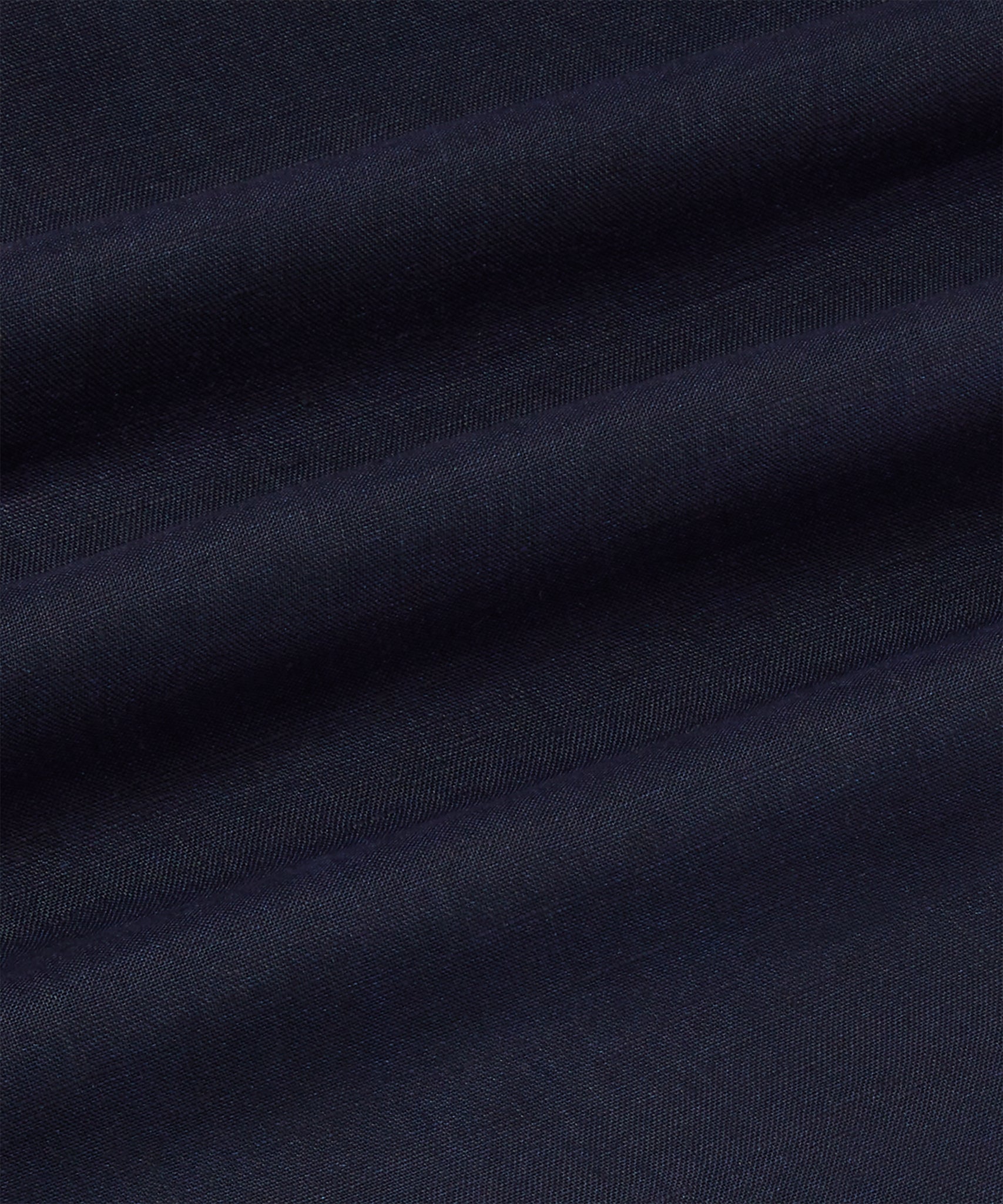 Navy Slim Fit Essential Linen Formal Shirt