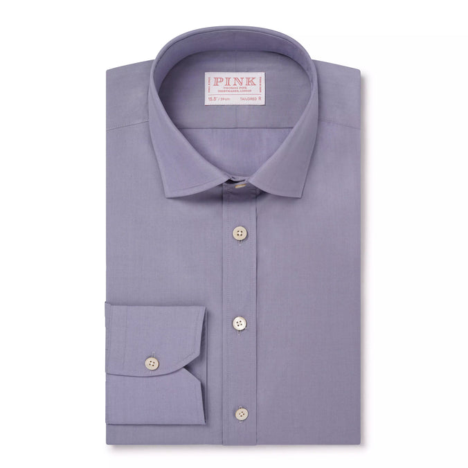 Blue Tailored Fit Piumino Egyptian Cotton Formal Shirt