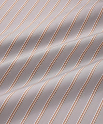 Oatmeal & Multicolour Tailored Fit Multi Track Stripe Formal Shirt