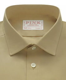 Oatmeal Classic Fit Cotton Poplin Formal Shirt