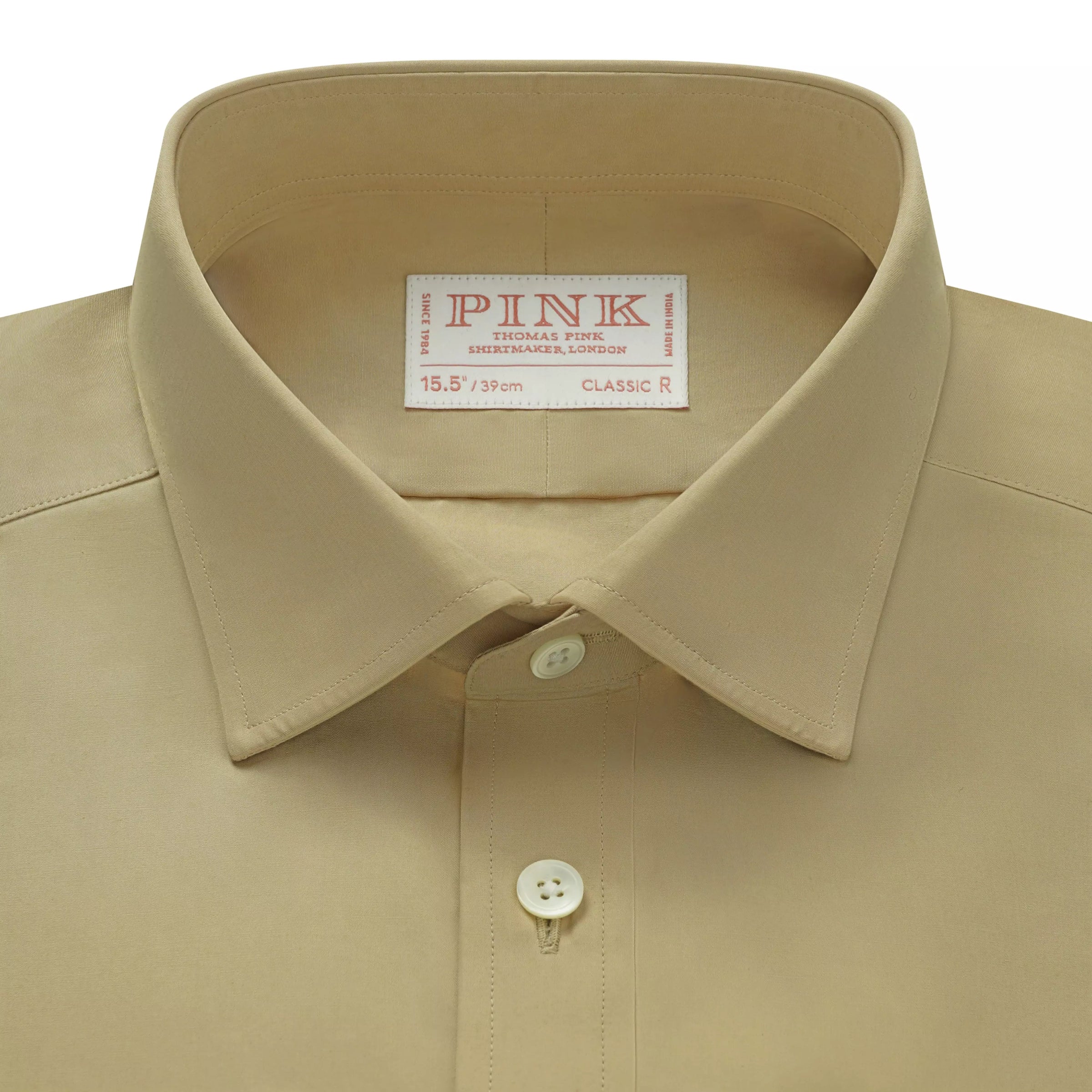 Oatmeal Classic Fit Cotton Poplin Formal Shirt