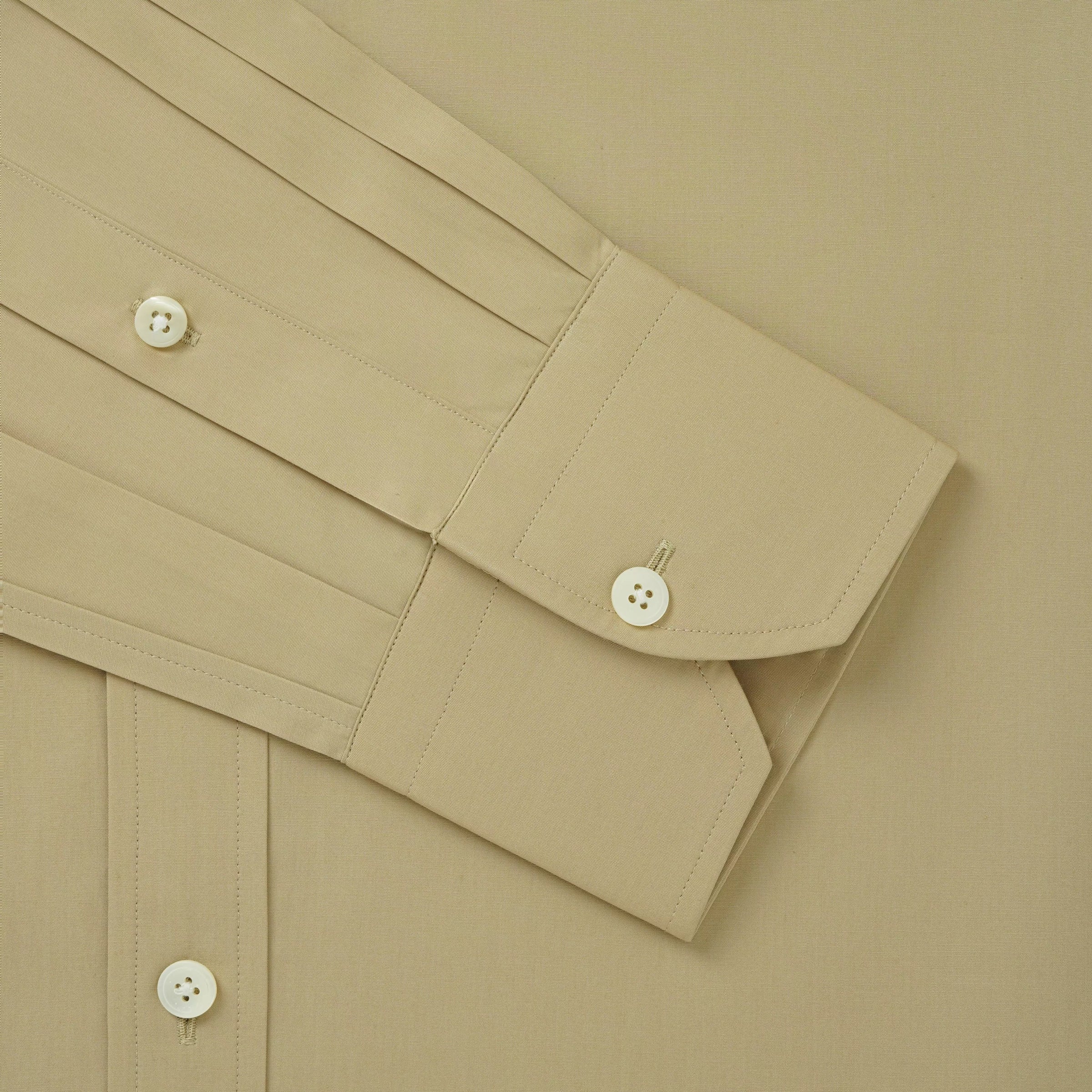 Oatmeal Classic Fit Cotton Poplin Formal Shirt