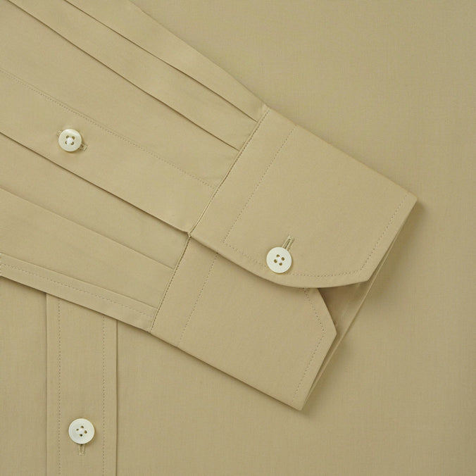 Oatmeal Classic Fit Cotton Poplin Formal Shirt