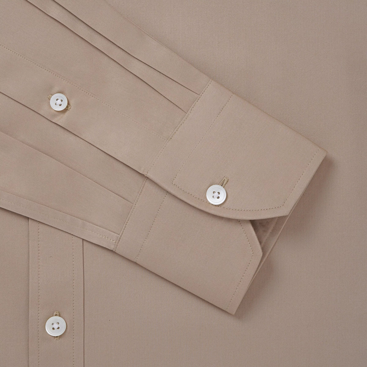 Tan Classic Fit Poplin Formal Shirt