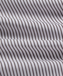 Brown & White Tailored Fit Smart Casual Striped Cotton Shirt