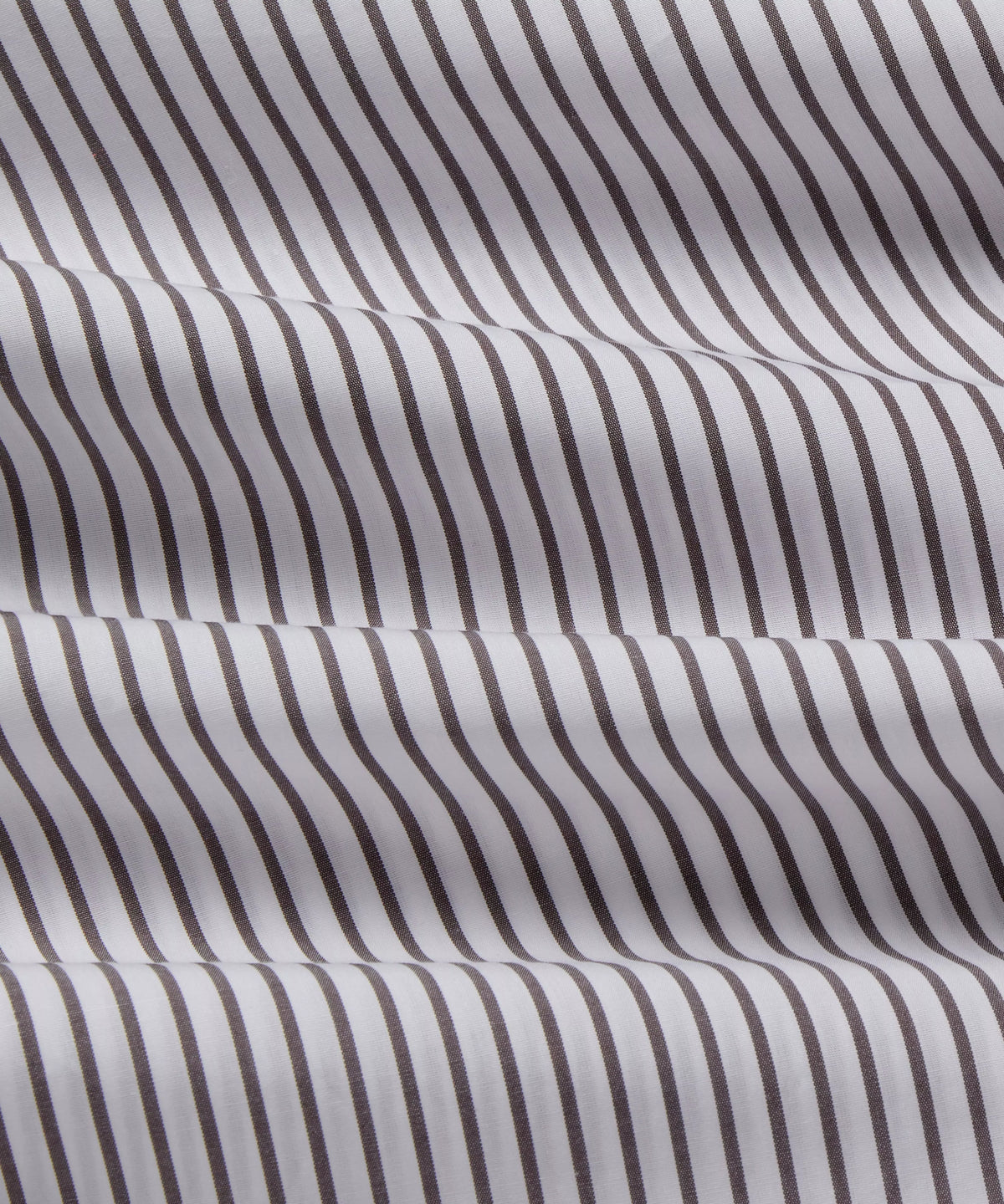 Brown & White Tailored Fit Smart Casual Striped Cotton Shirt